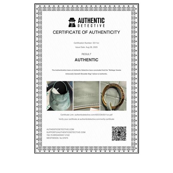 Bottega Veneta NWT Medium Gemelli Intrecciato Leather Bog in Aloe - Picture 16 of 16